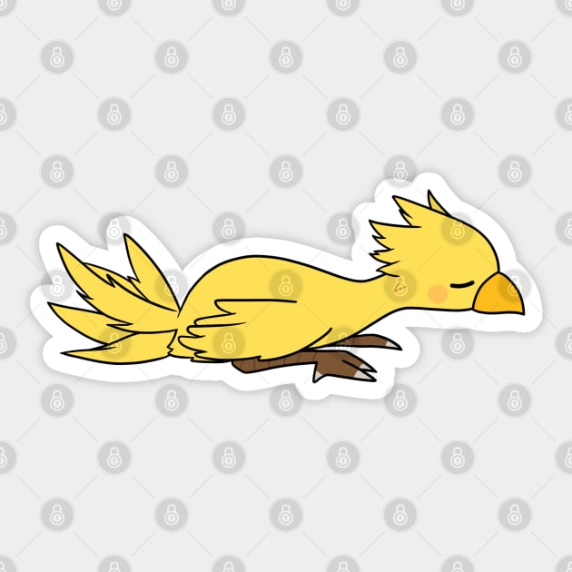 Sleeping chocobo Sticker by ballooonfish